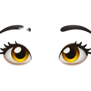 eyes closed eyelashes sticker