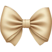 soft beige bow sticker