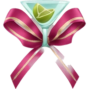 Ribbon with martini sticker