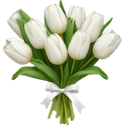 white tulip bouquet  sticker