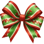 Christmas bow sticker