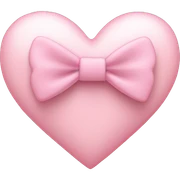 Light pink heart with bow sticker