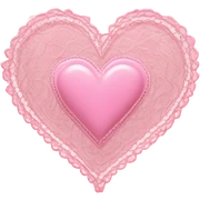 pink heart with pink lace  sticker