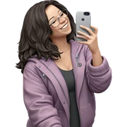 smiling girl taking selfie sticker