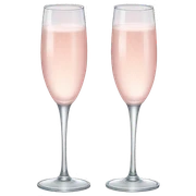 two pale pink champagne glasses sticker