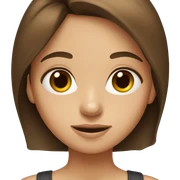 girl with brown hair portrait sticker