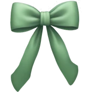 sage green bow sticker