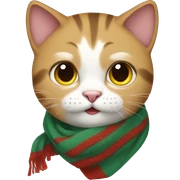 cat wearing a scarf sticker