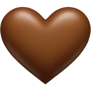 brown heart sticker