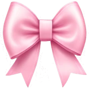 light pink ribbon bow sticker