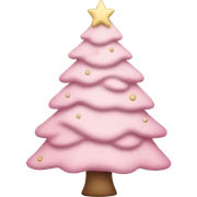 pastel pink christmas tree sticker