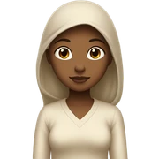 Beige mood girl sticker
