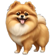 pomeranian full-height sticker