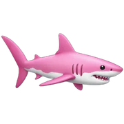 pink shark sticker
