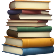 stack of books sticker
