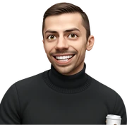 smiling guy in black sweater sticker