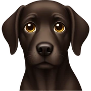 very dark brown dog sticker
