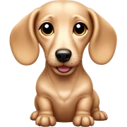 cream dachshund sticker