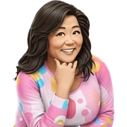 smiling girl with long hair sticker