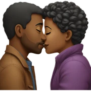 a couple kissing  sticker