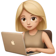 girl with laptop sticker