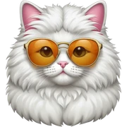 Cat with sunglasses sticker