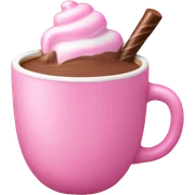 Pink hot chocolate  sticker