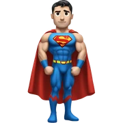 White bodybuilder Superman sticker