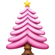 Pink Christmas tree sticker