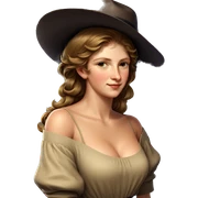 smiling girl in stylish hat sticker