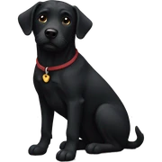 Black dog sticker