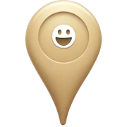 beige location pin sticker