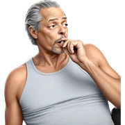realistic portrait of an old man sticker