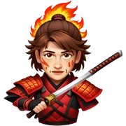 Fire-Wielding Samurai sticker