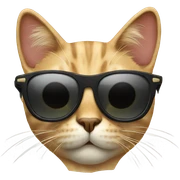 Cat with sunglasses sticker