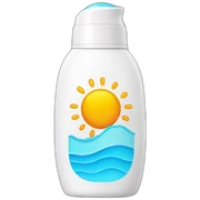 Sunscreen bottle sticker