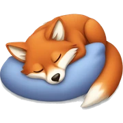 sleeping fox sticker
