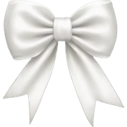 white satin bow sticker