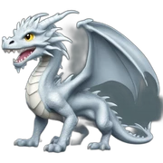 Dragon silver sticker