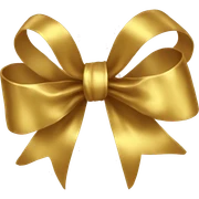 gold bow sticker