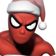 superhero in santa hat sticker