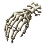 skeleton hand sticker