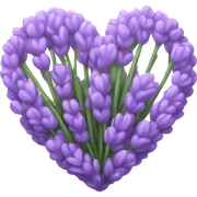 Lavender heart sticker