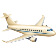 Cream airplane sticker