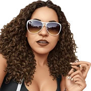 stylish girl with sunglasses sticker