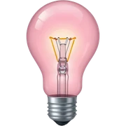 Light pink lightbulb sticker