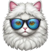 Cat with sunglasses sticker
