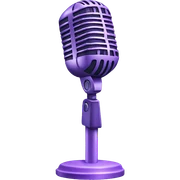Light purple gaming microphone sticker