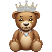 Teddy bear wearing tiara sticker