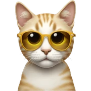 Cat with sunglasses sticker